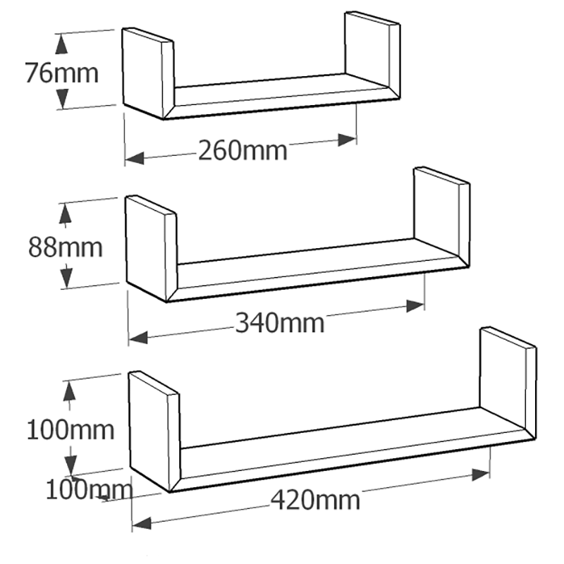 Półki modułowe FUS 420/340/260 Velano - 9