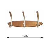 Wieszak ścienny WUC Srebrny Velano - 3