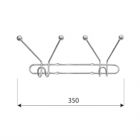 Wieszak ścienny WUD CHROM Velano - 3