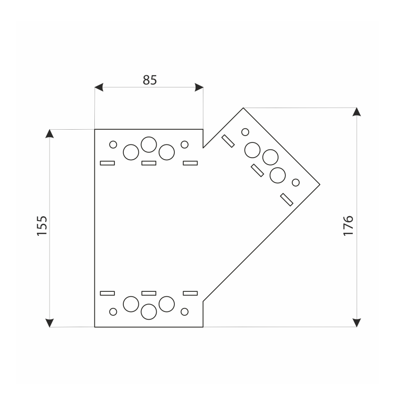 Dekorativ Verbinder Flachverbinder Holzverbinder Lochwinkel Winkel mit CE - SDLPE DMX - 3