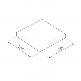 Półka ścienna samowisząca - FS wisząca 235x235 Velano - 25