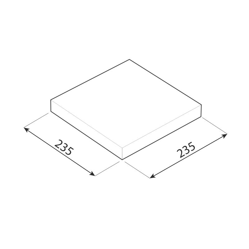 Półka ścienna samowisząca - FS wisząca 235x235 Velano - 25