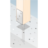 Podstawa słupa - typu L - PS 84x130x90x5,0 GRUNDLINE - 3
