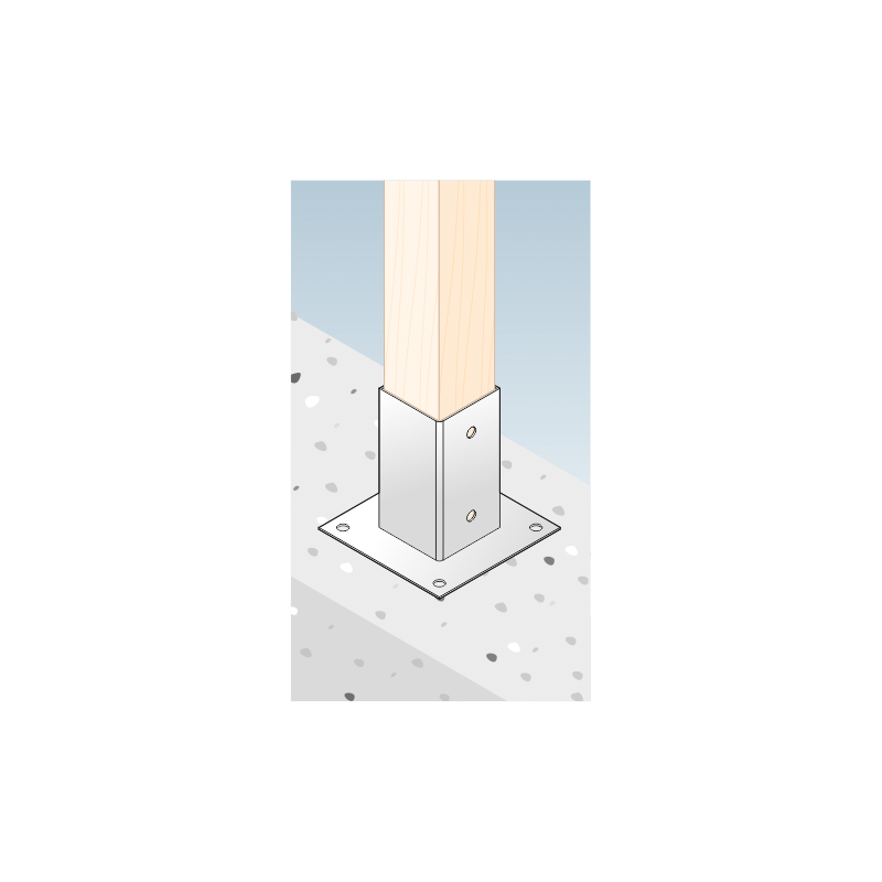 Podstawa słupa - prostokątna - PSP GRUNDLINE - 19