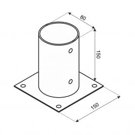 Podstawa słupa - PSPO GRUNDLINE - 2