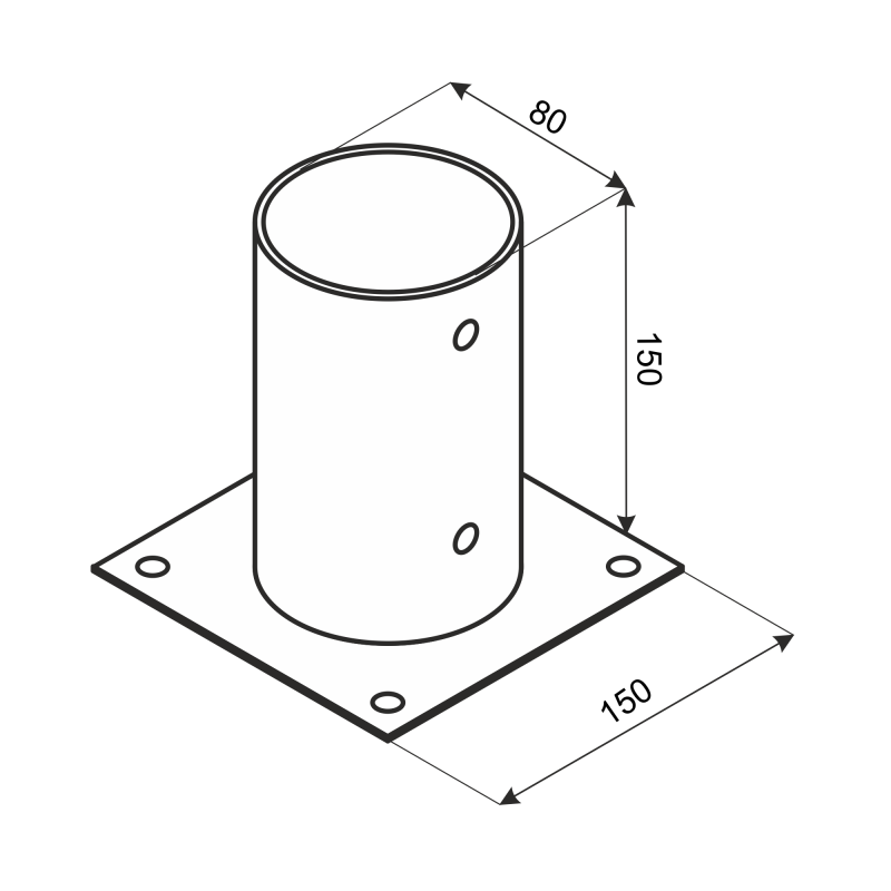 Podstawa słupa - PSPO GRUNDLINE - 2