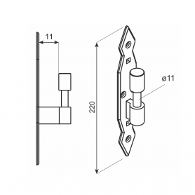 Ozdobny uchwyt czopowy - CA DMX - 2