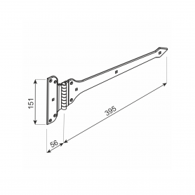 Ozdobny zawias bramowy - ZABW DMX - 2