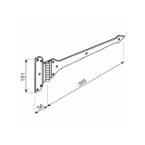 Ozdobny zawias bramowy - ZABW DMX - 2