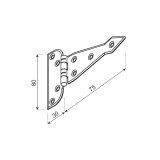 Ozdobny zawias trójkątny - ZAT DMX - 2