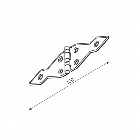 Ozdobny zawias trójkątny - ZATS DMX - 2