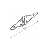 Ozdobny zawias trójkątny - ZATS DMX - 2