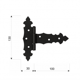 Ozdobny zawias trójatny - ZTD DMX - 2
