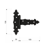 Ozdobny zawias trójatny - ZTD DMX - 2