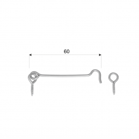 Haczyk zamykający wkręcany - ZHK DMX - 2