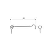 Haczyk zamykający wkręcany - ZHK DMX - 2