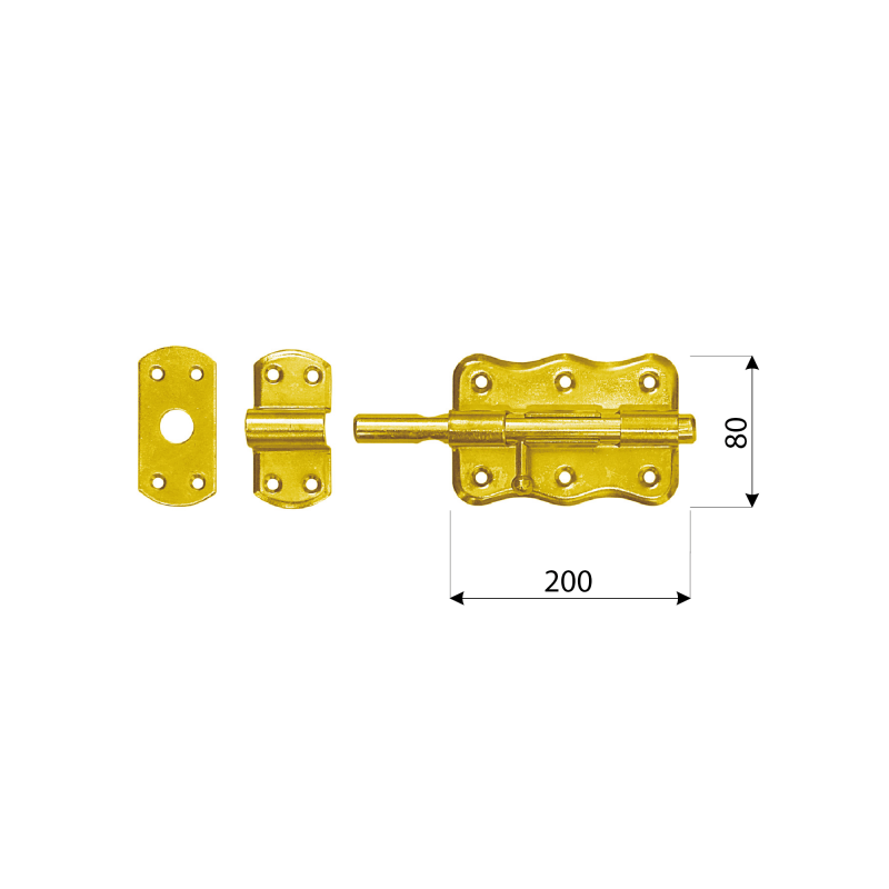Zasuwka z ryglem - WRO DMX - 10