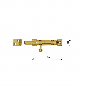 Zasuwka z ryglem okrągłym wąska - WOS DMX - 2