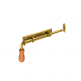 Zasuwka sprężynowa z rączką drewnianą - WSP DMX - 1