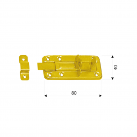 Zasuwka zamykana tłoczona z ryglem prostym - WZTW DMX - 2