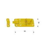 Zasuwka zamykana tłoczona z ryglem prostym - WZTW DMX - 2