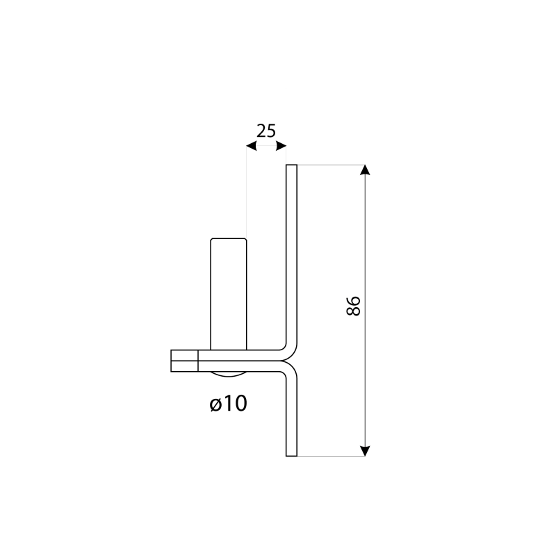 Uchwyt czopowy czarny - C DMX - 4