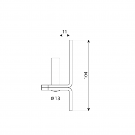Uchwyt czopowy czarny - C DMX - 6