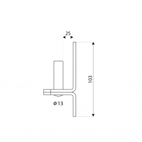 Uchwyt czopowy czarny - C DMX - 8