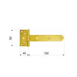 Zawias bramkowy - ZB DMX - 2