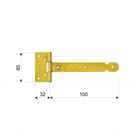 Zawias bramkowy lekki przetłoczony - ZBL DMX - 2