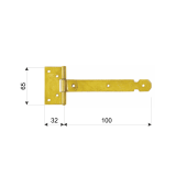 Zawias bramkowy lekki przetłoczony - ZBL DMX - 2