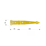 Zawias bramkowy pasowy - ZBP DMX - 2