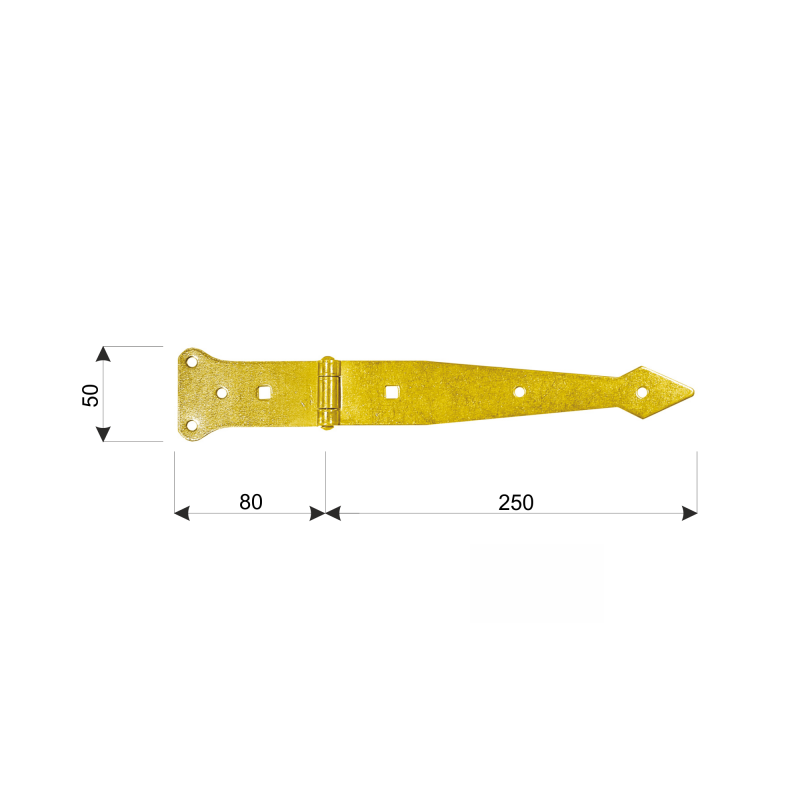 Zawias bramkowy pasowy - ZBP DMX - 5
