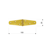 Zawias trójkątny splatany - ZTS DMX - 2