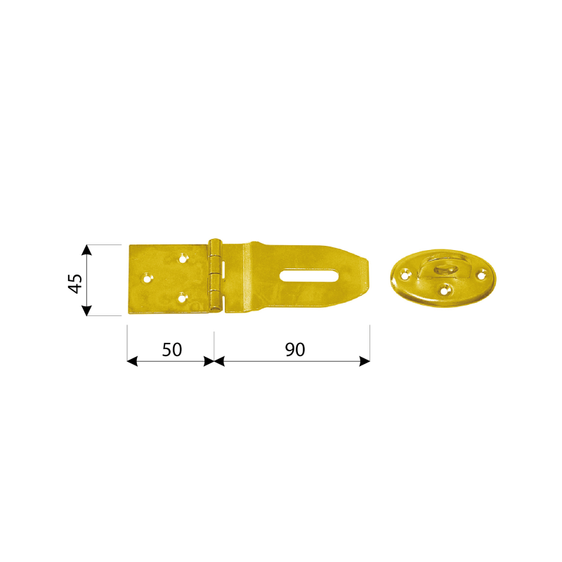 Zawias z zamknięciem prosty - ZZP DMX - 4