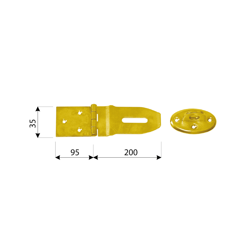 Zawias z zamknięciem prosty - ZZP DMX - 8