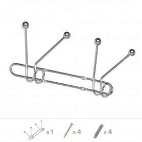 Wieszak ścienny WUD CHROM Velano - 2