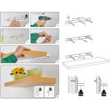 Półka samowisząca FSG BIAŁA POŁYSK 1180x235 Velano - 3