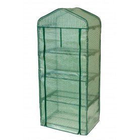 Szklarnia ogrodowa zielona 4-półkowa - 70x50x158 - Crocus II Grindi - 2