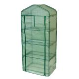 Szklarnia ogrodowa zielona 4-półkowa - 70x50x158 - Crocus II Grindi - 2