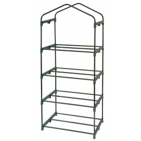 Szklarnia ogrodowa zielona 4-półkowa - 70x50x158 - Crocus II Grindi - 8