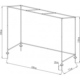 Szklarnia na pomidory zielona - 200x78x130/150 - Aster II Grindi - 6