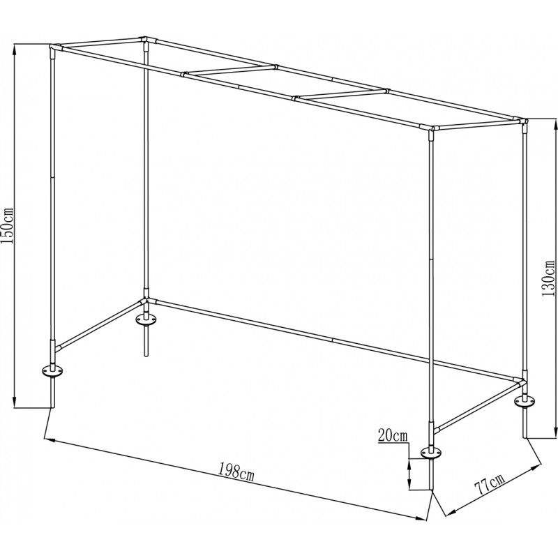 Szklarnia na pomidory zielona - 200x78x130/150 - Aster II Grindi - 6