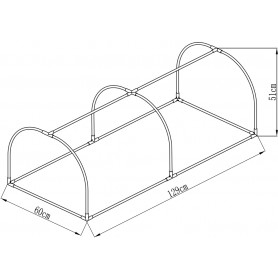 Szklarnia minitunel 2 komory - 130x60x50 - Erica I Grindi - 10