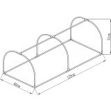 Szklarnia minitunel 2 komory - 130x60x50 - Erica I Grindi - 10