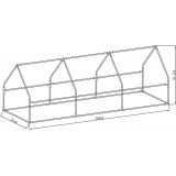 Szklarnia minitunel 3 komory - 270x92x92 - Erica II Grindi - 12