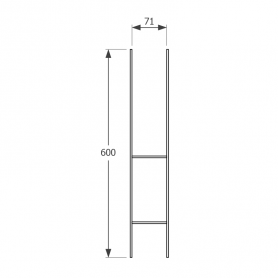 Podstawa słupa - kotwa do betonu typu "H" - PSH GRUNDLINE - 2