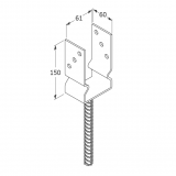 Podstawa słupa - kotwa do betonu - PSZ GRUNDLINE - 2