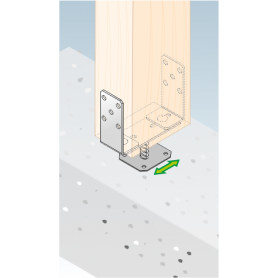 Podstawa słupa - regulowana czarna - PSRT 60-200x136 GRUNDLINE - 3