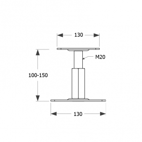 Podstawa słupa - regulowana gwintowana - PR GRUNDLINE - 4